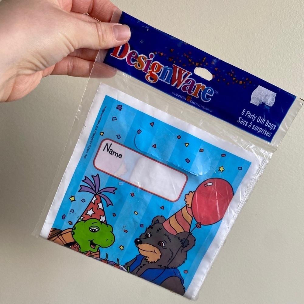 NWT Vintage Franklin & Friends Plastic Party Gift Bags